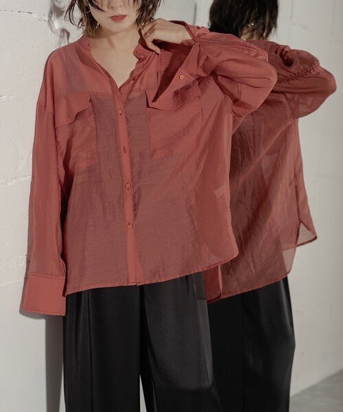 ANOGH COTTON SHEER BIG SHIRT