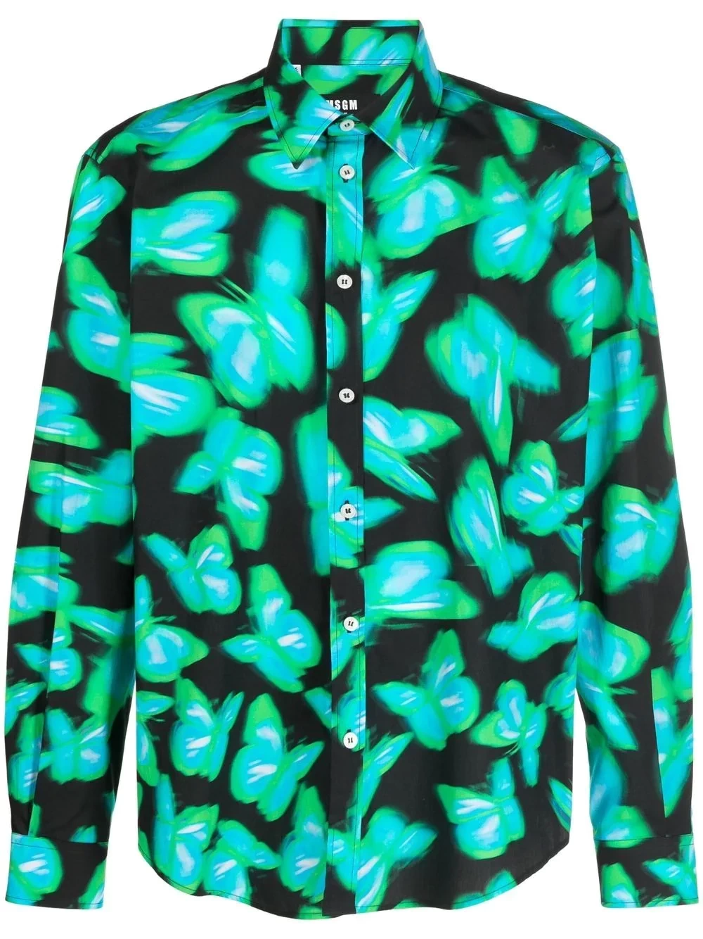 MSGM バタフライプリント シャツ