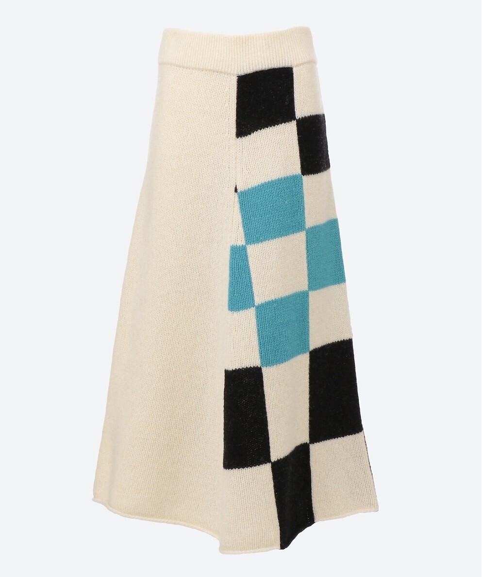 babaco patch work pattern skirt