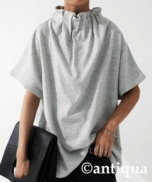 antiqua ネックギャザーカットソー カットソー レディース トップス・na-00365