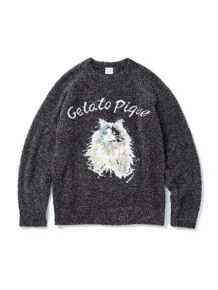 GELATO PIQUE HOMME メランジキャットジャガードプルオーバー
