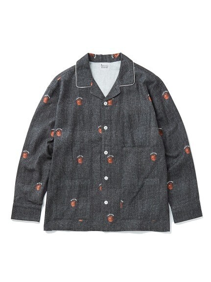 GELATO PIQUE HOMME アップル柄パジャマシャツ