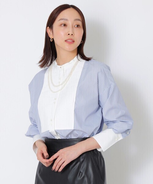 S.ESSENTIALS 【SANYO ENJINコラボ】ESSENTIALSピンタックシャツ