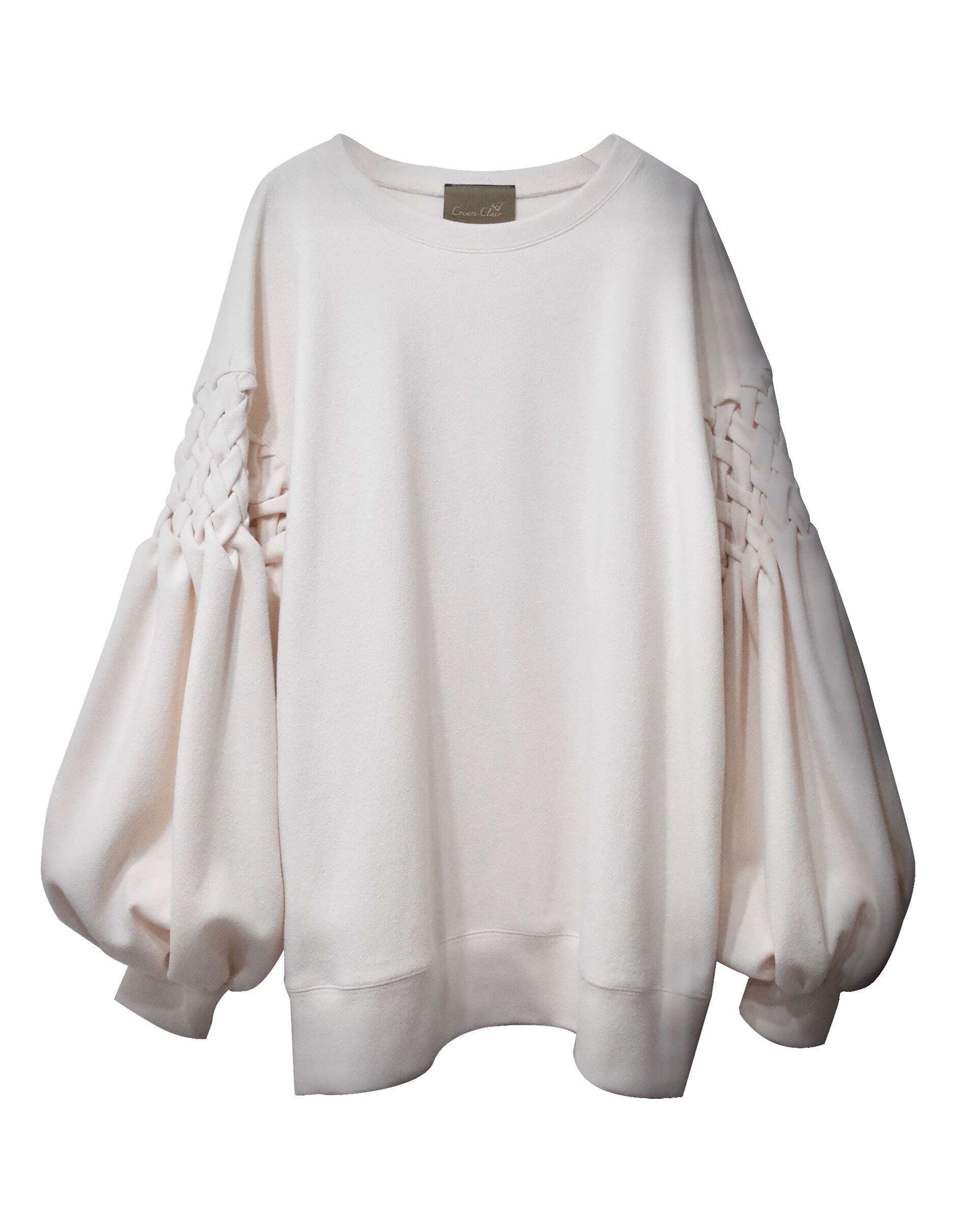Create Clair Smocking sleeve boucle pullover M