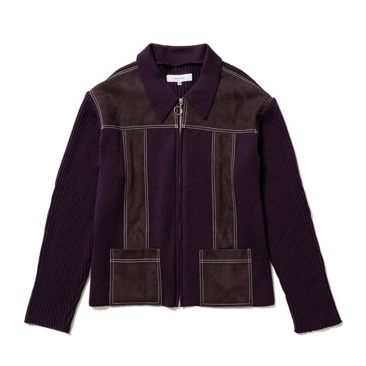 Sasquatchfabrix. SYNTHETIC SUEDE ZIP UP KNIT
