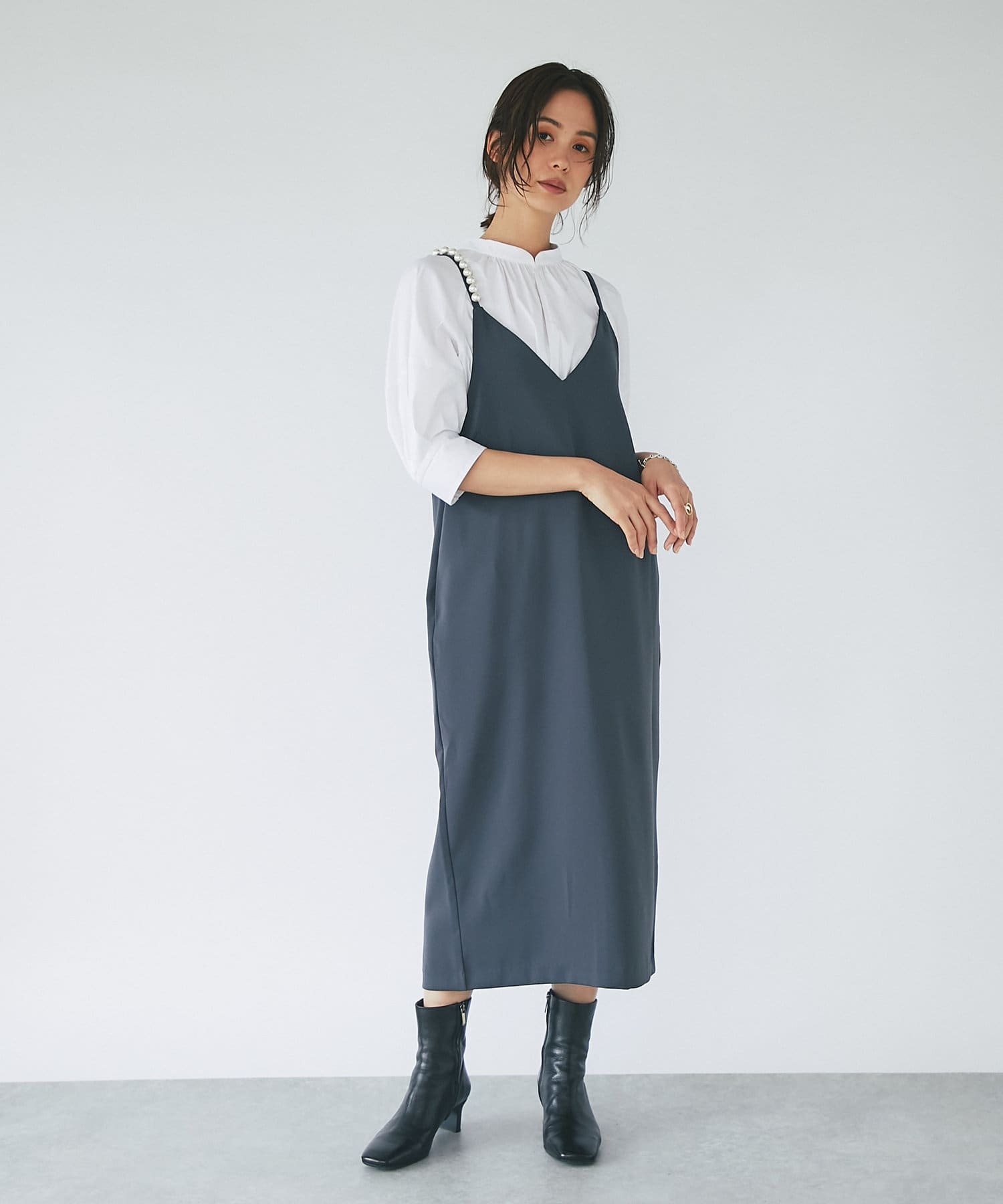 La boutique BonBon ビッグパールキャミワンピース