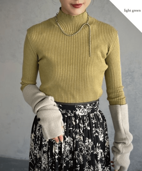 &g’aime Cotton blend rib knit/986-61009
