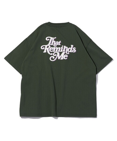 FREAK'S STORE WEB限定 ビッグシルエット ワンポイント刺繍 バックプリント クルーネックTシャツ/That Reminds Me