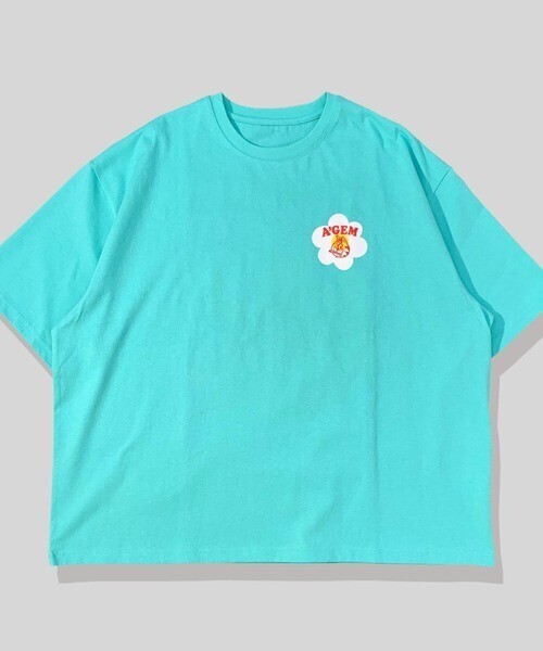 A'gem バックプリント半袖Tシャツ