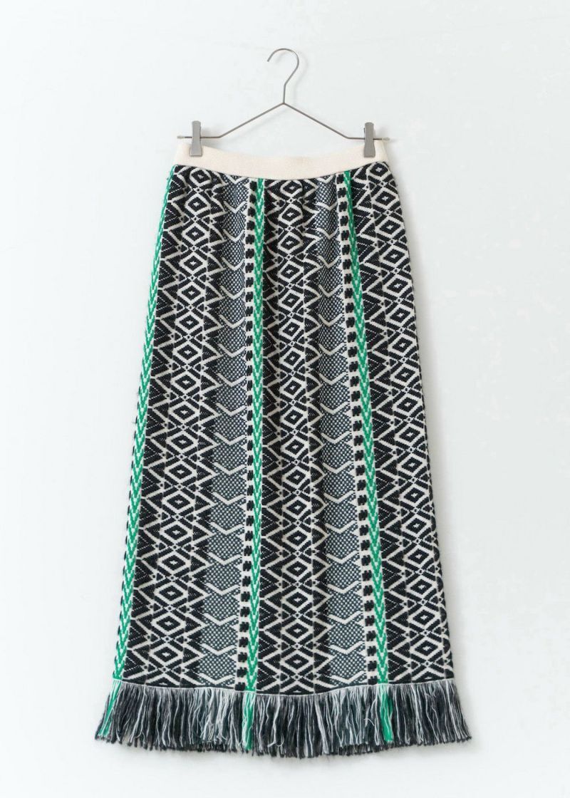 Sara mallika Kika Jacquard Knit Skirt