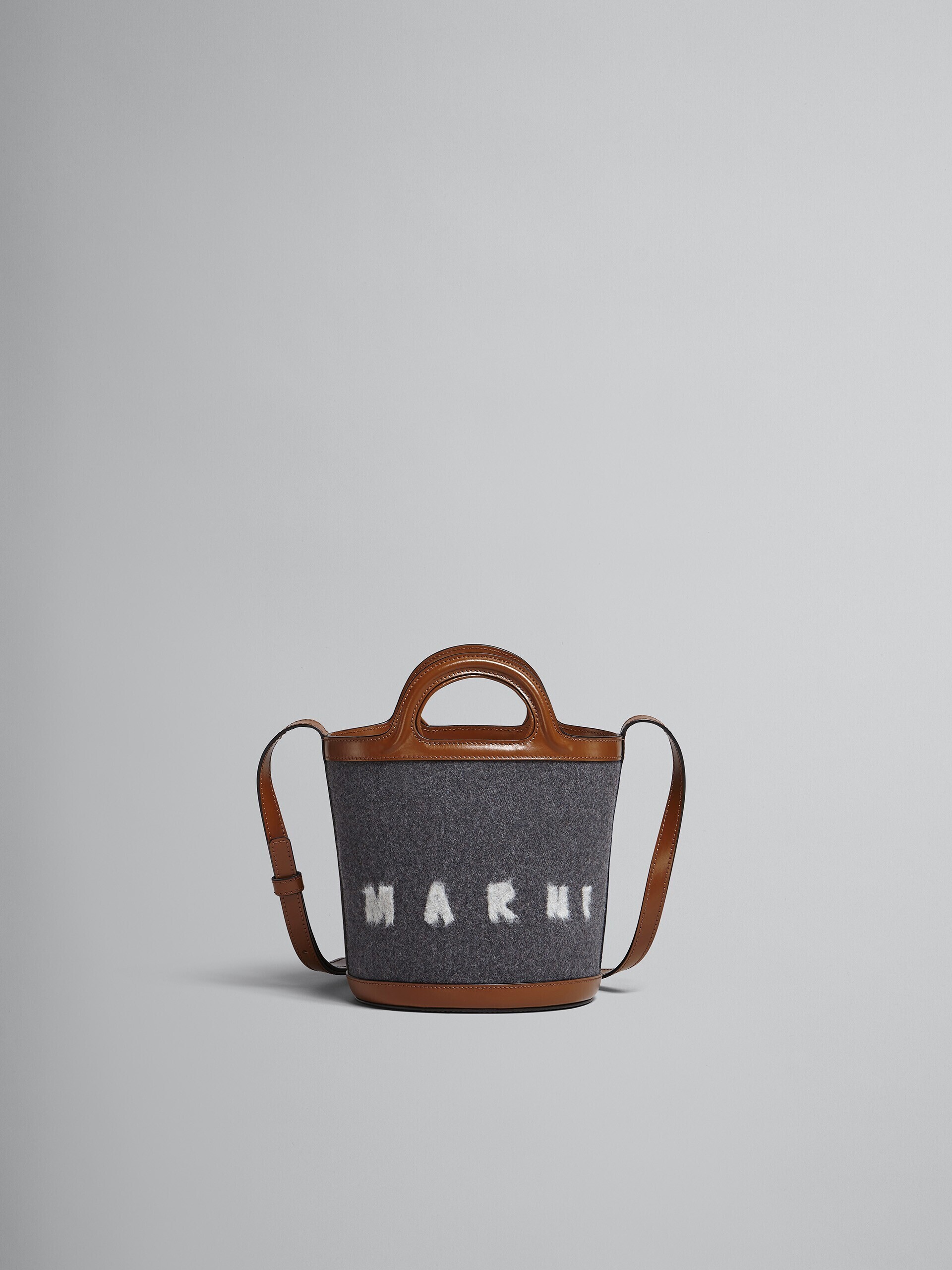 MARNI フェルト&レザー TROPICALIAミニバケットバッグ