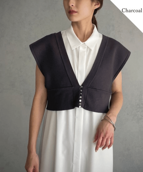 &g’aime Short knit vest ( 986-60008 )