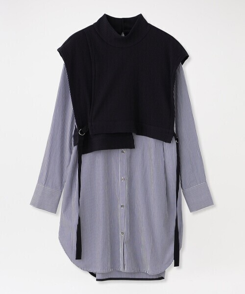 LOVELESS リブベストドッキング ロングシャツ