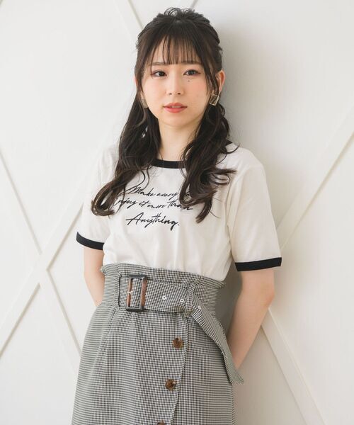 ems excite リンガー半袖TEE