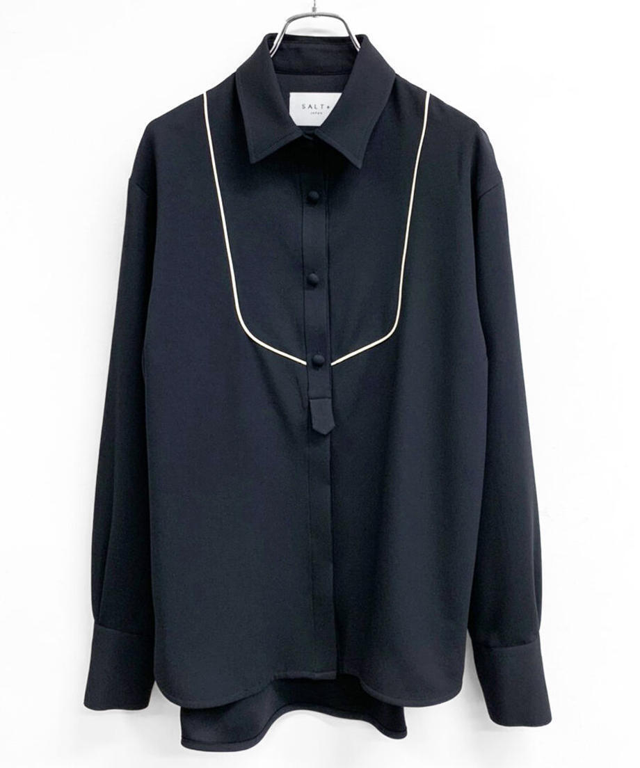 SALT＋ [22AW] BACK-SATIN FRONT LINE SHIRT