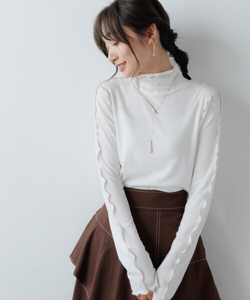 LADYMADE 2WAYメローリブカットトップス
