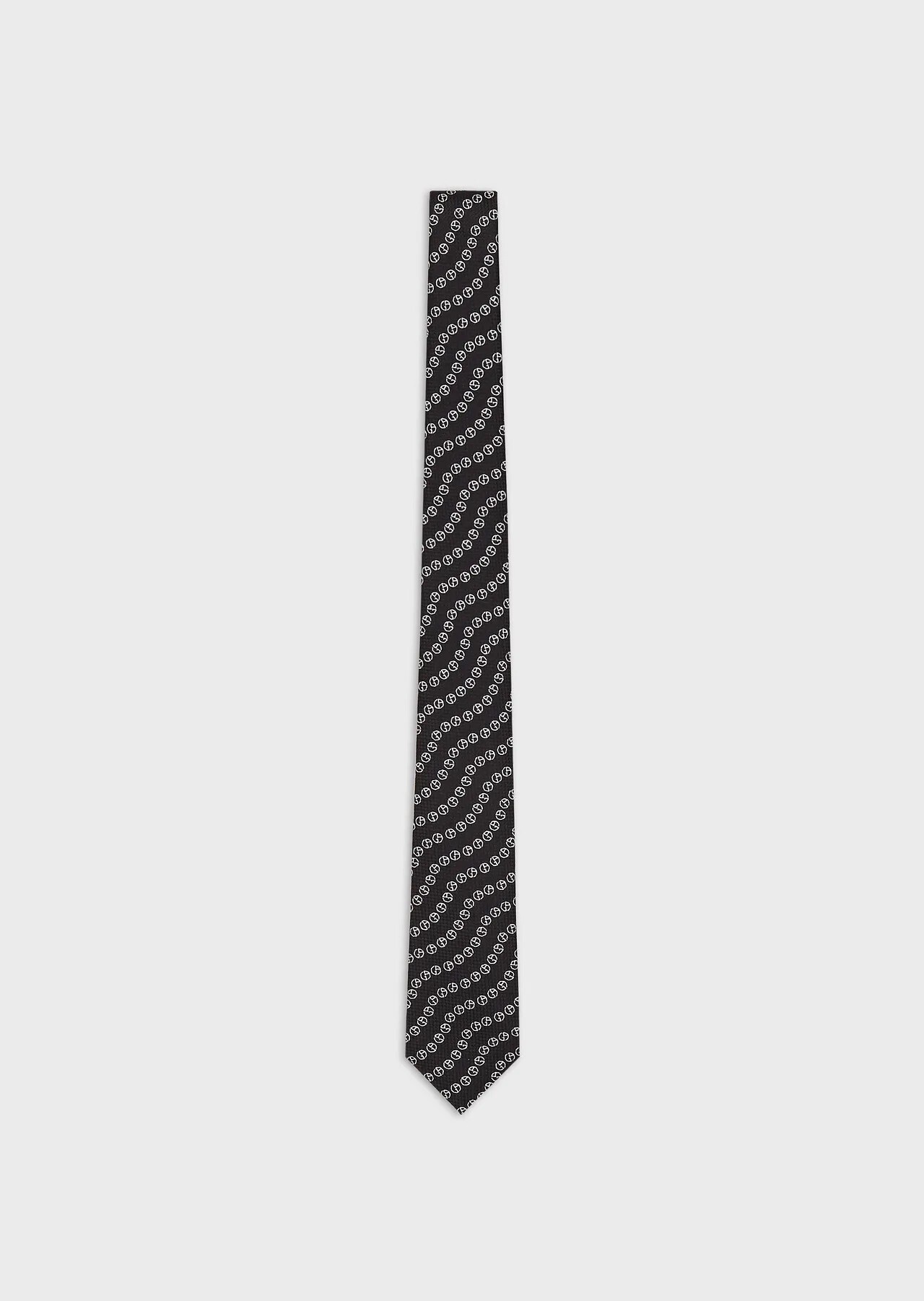 GIORGIO ARMANI ネクタイ シルク製 ジャカードロゴ入り