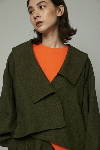 HeRIN.CYE Big asymmetry collar jacket