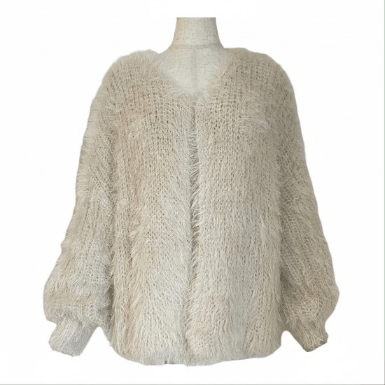 BayBee shaggy cardigan(ivory)