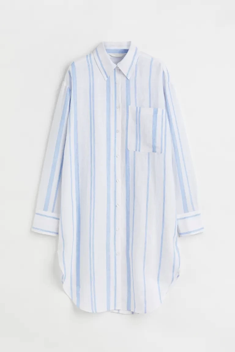 H&M ロングリネンシャツ