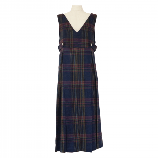 BayBee tartan check onepiece(navy)