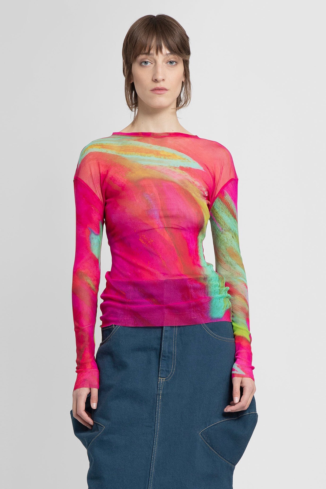PAULA CANOVAS DEL VAS tie dye sleeveless mesh top