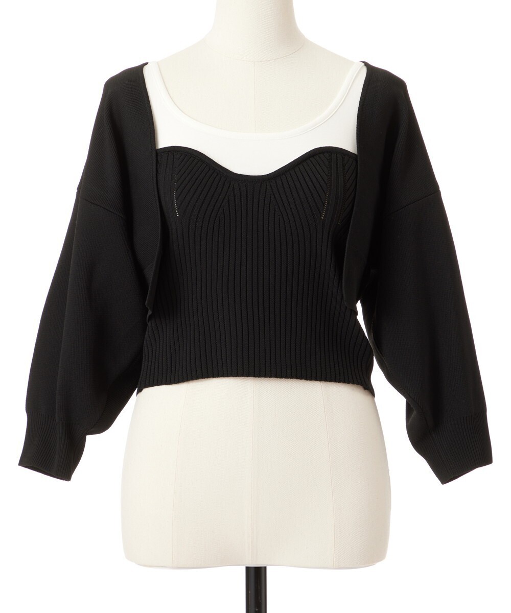 COCODEAL ショートボレロ×レイヤードニットタンクSET