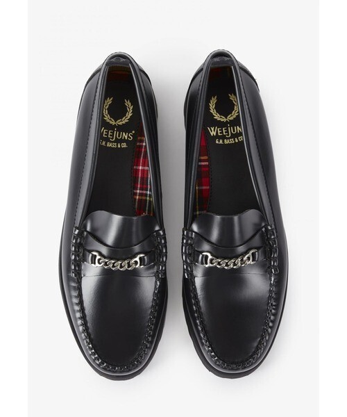 FRED PERRY G.H.Bass Chain Detail Penny Loafers Women