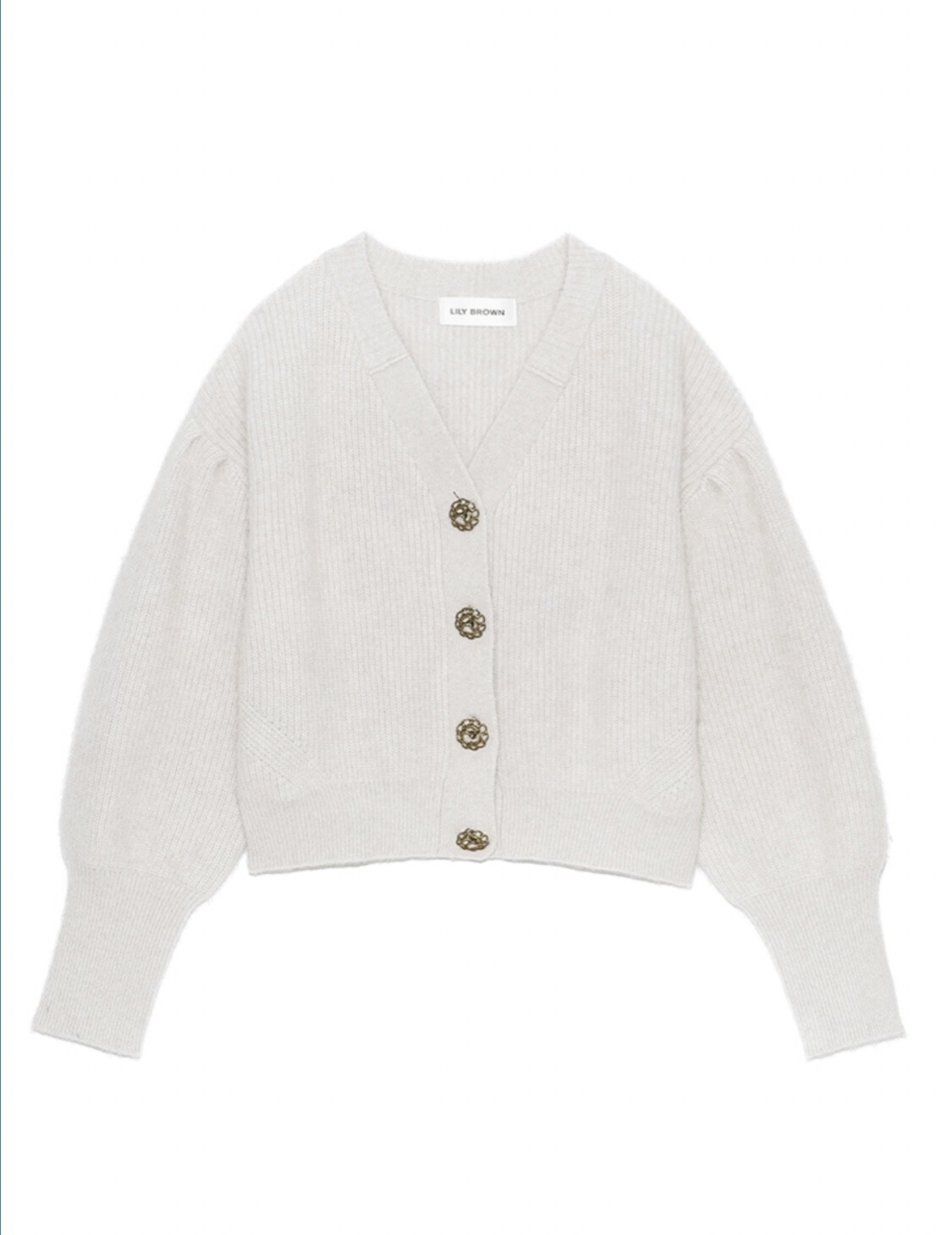 Lily Brown 【WEB限定カラー】チャイニーズラクーン混ニットカーディガン