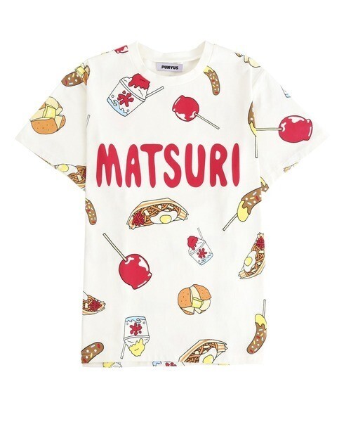 PUNYUS 祭り総柄Ｔシャツ