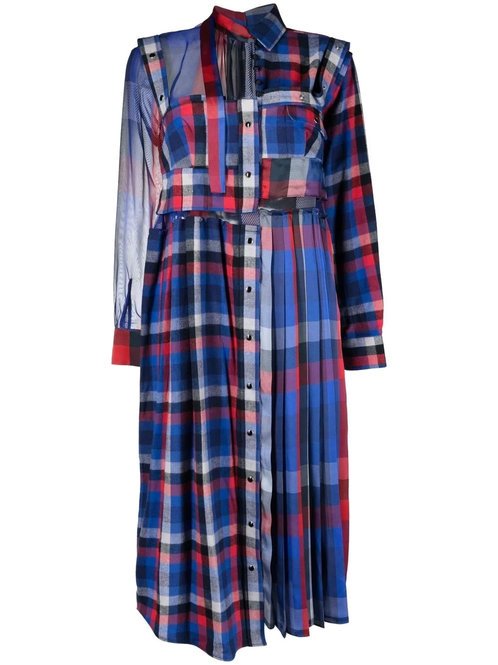 sacai チェック　シャツドレス