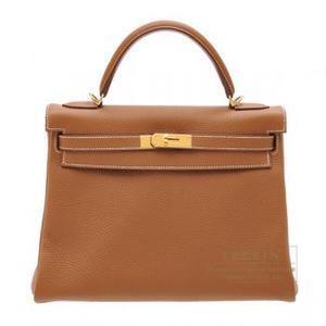 HERMES エルメス　ケリー32/内縫い　ゴールド　トリヨンクレマンス　ゴールド金具 | エルメス バーキンがお買い得! | エルメス専門ブティック 西麻布レクラン