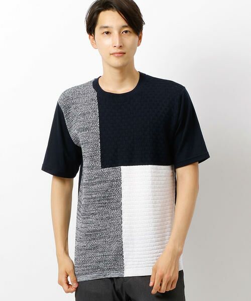 COMME CA ISM ニット コンビ Ｔシャツ