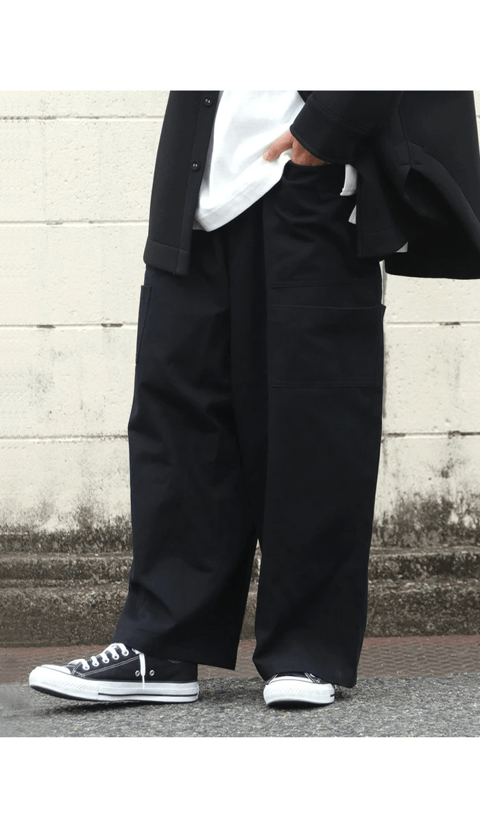 antiqua パンツ 絶妙なルーズ感とビッグポケットでこなれる。ワイドカーゴパンツ・zk-00042