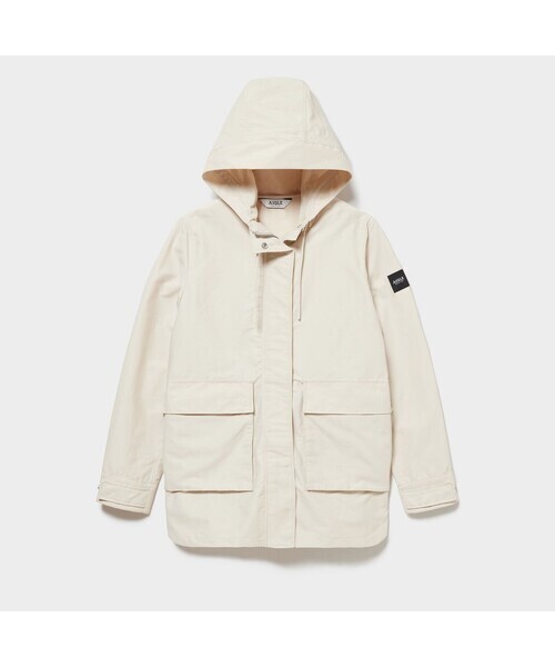 AIGLE 撥水 ラウンドヘム ビックポケット パーカジャケット