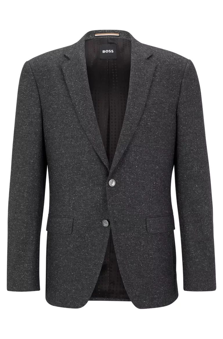 HUGO BOSS スリムフィットジャケット マイクロパターン ウールブレンド
