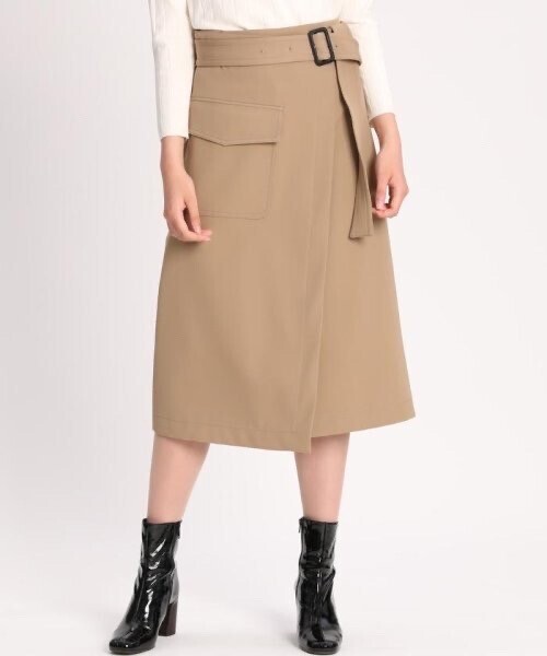 INED アシンメトリーラップスカート