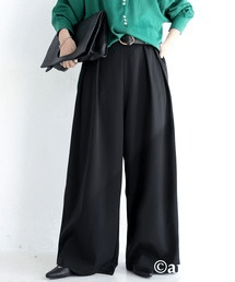 antiqua タックワイドパンツ パンツ レディース ボトムス ワイドパンツ・ay-00018
