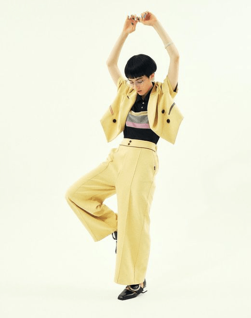 R R R piping wide pants