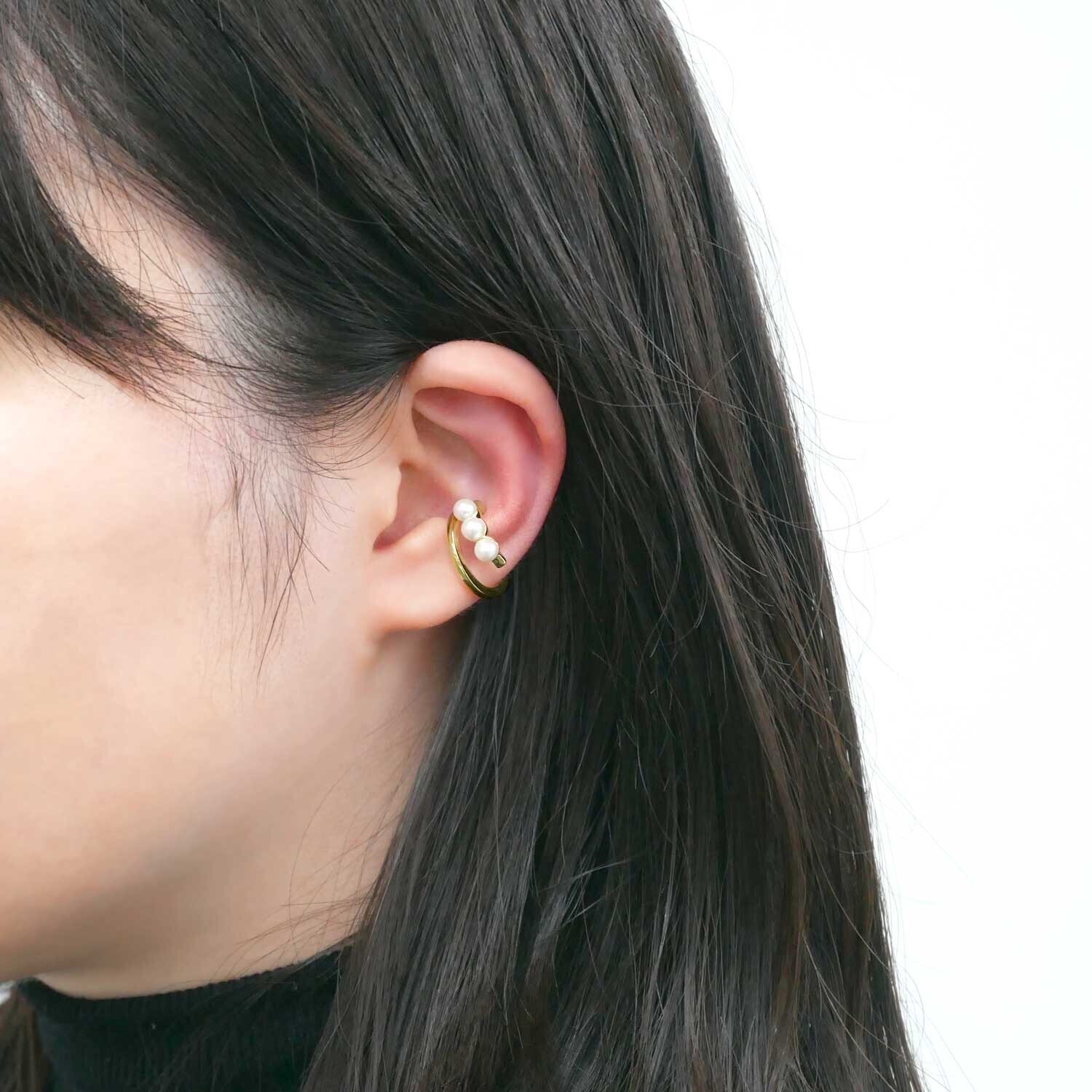 Plus Vendome シンプルパール シングルイヤーカフ