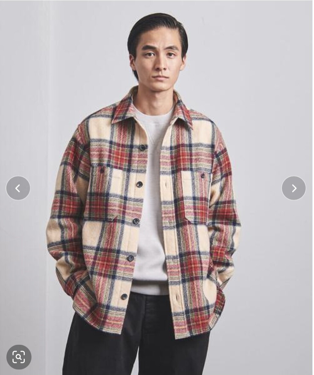 UNITED ARROWS タータンチェック　オーバーシャツ