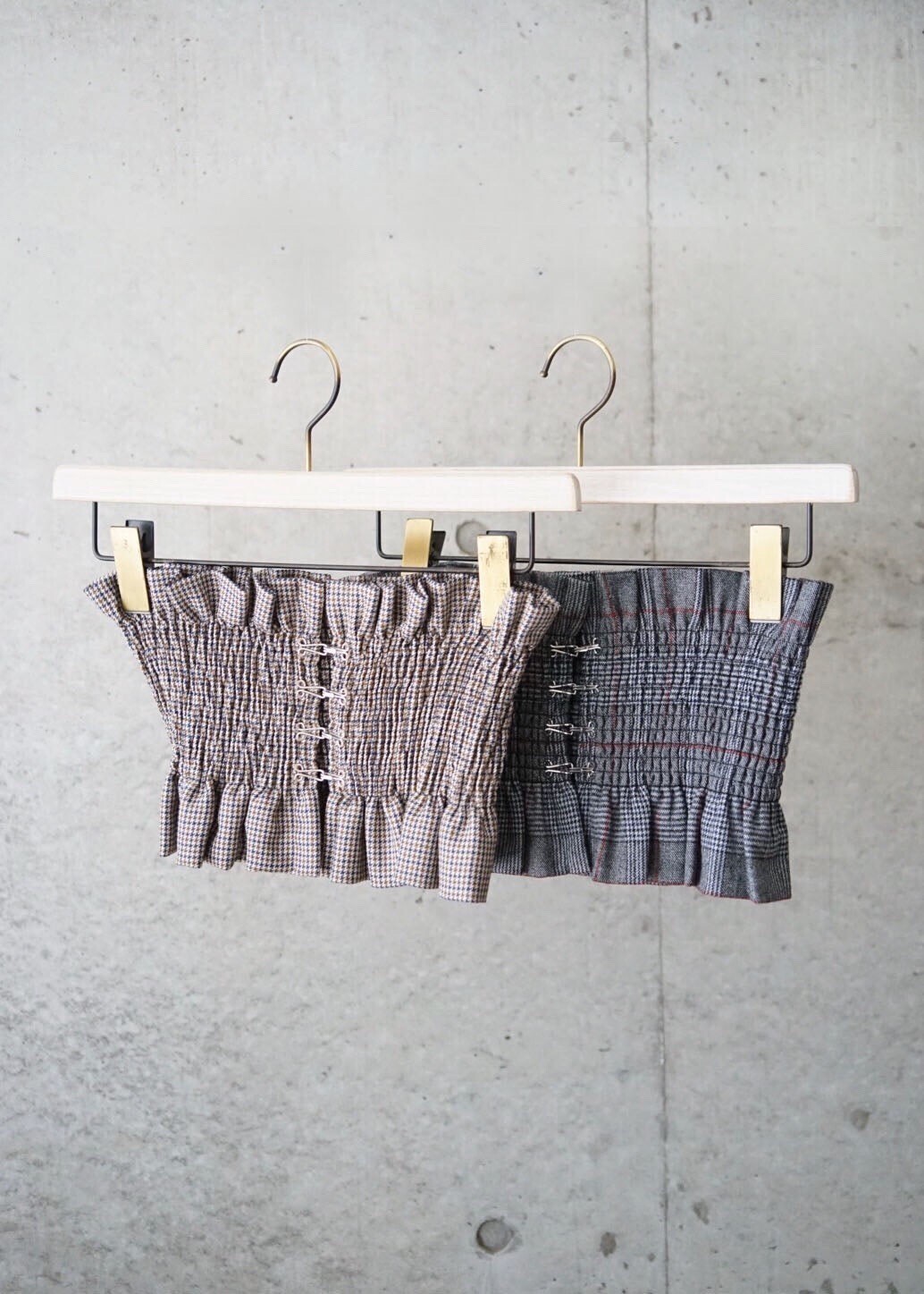 koll hound's tooth bustier belt