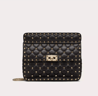 VALENTINO ロックスタッズ スパイク ナッパレザー ミディアム バッグ
