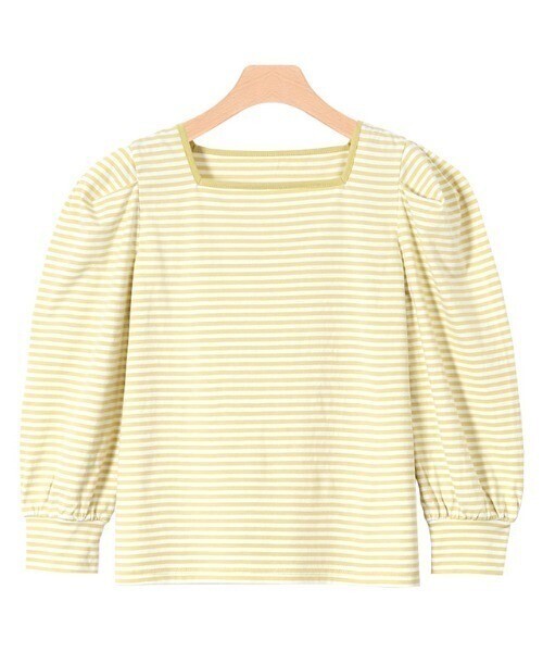 Pierrot スクエアネックボーダーTシャツ