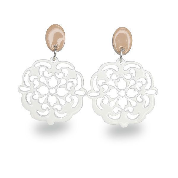 ABISTE ≪ニッケルフリー≫TRENDI イタリア製ミニアクリルレースピアス