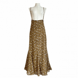 BayBee dot flower tulle salopette skirt(brown)