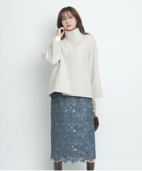 JUSGLITTY ２ＷＡＹスタンドカラーショートコート