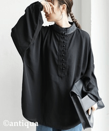 antiqua レース襟シャツ シャツ レディース トップス 長袖・pk-00815