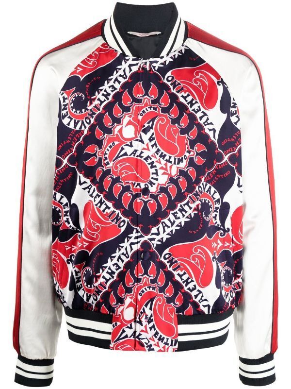 VALENTINO バンダナプリント ボンバージャケット