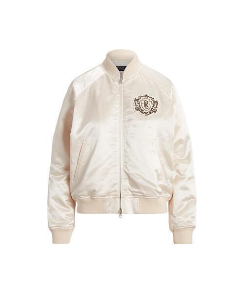 POLO RALPH LAUREN ロゴ & クレスト サテン ボンバー ジャケット